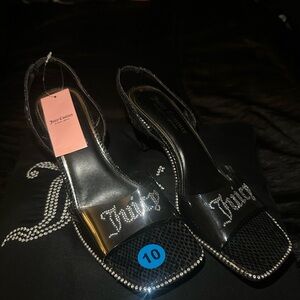 Juicy Couture Black Kitten Heels with Classic Design